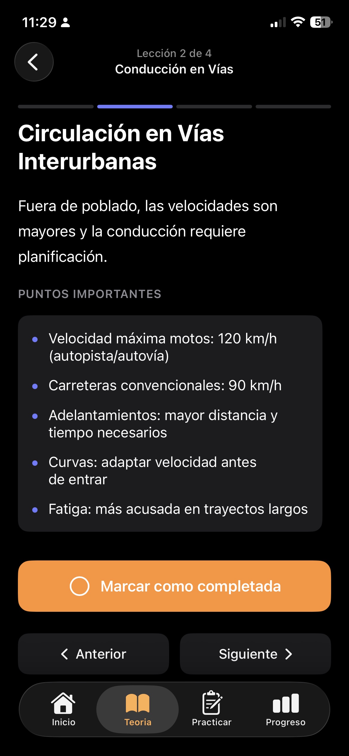 Detalle de lección